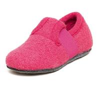 Gottstein Alpine Runner Pantofole per bambini in 100% lana vergine - Pantofole in feltro per bambini con elastico e suola antiscivolo - perfette per l'asilo e il kita, Lampone, 30 EU