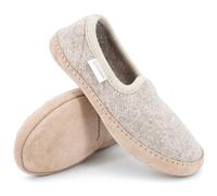 Gottstein Pantofole in feltro Cheyenne in lana vergine di pecora senza mulesing - Pantofole fatte a mano in feltro di lana per uomo e donna taglia EU 36-47 - Pantofole con suola imbottita in pelle