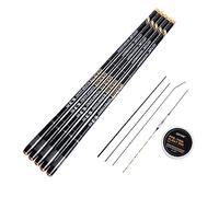 Goture Set di canne da pesca telescopica enkara pieghevole crappie, 1 pezzo, canna da pesca portatile, flusso telescopico in fibra di carbonio con corda, 12 15 18 20 21 28 piedi