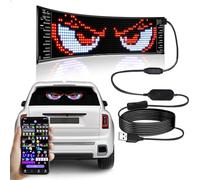 GOTUS Segno LED a scorrimento, pannello flessibile della matrice del LED, segno principale per auto, controllo APP Bluetooth, testo di progettazione fai da te, modelli, animazioni