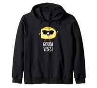 Gouda Vibes Divertente Gioco di Parole al Formaggio Felpa con Cappuccio