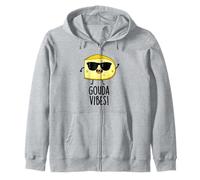 Gouda Vibes Divertente Gioco di Parole al Formaggio Felpa con Cappuccio