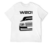 GOUDIDAO 190E W201 Mens Grunge Tuning T-Shirt White XL