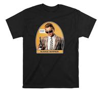 GOUDIDAO 80S TV Sledge Hammer T-Shirt Cool T Shirt Men Black XL