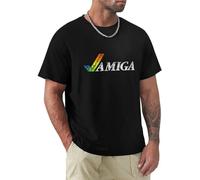 GOUDIDAO Amiga Gaming T-Shirt Graphics T Shirt Customized T Shirts Custom T Shirts Men Clothings Black XL