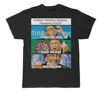 GOUDIDAO Bill Gates Problem Reaction Solution Men's Short Sleeve Tee Casual T Shirt Print Tops Black XXL