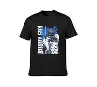 GOUDIDAO Buddy Guy Blues Is Alive & Well 2018 Tour T-Shirt Graphic Tee Printed Top Mens Shirt Black M