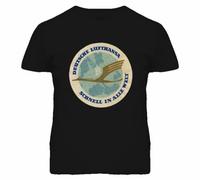 GOUDIDAO Deutsche Lufthansa Vintage Schnell in alle Welt T Shirt Black S