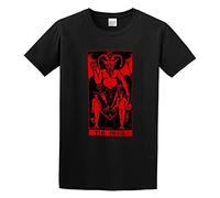 GOUDIDAO Impact The Devil Tarot Card T-Shirt Funny Top Tee Short-Sleeve for Mens Black S