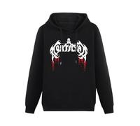 GOUDIDAO Men Long Sleeve Printed Hoodies Mortician Death Metal Band Logo Hoody Sweatershirt Black XXL