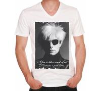 GOUDIDAO Men's Andy Warhol V: Picture Celebrity 7015047 White T-Shirts White M