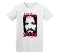 GOUDIDAO Men's Charles Manson Helter Skelter Cotton T Shirt White S