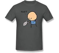 GOUDIDAO Men's Cyanide And Happss Drop F Bomb T Shirt Grey 3XL