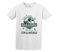 GOUDIDAO Men's Don&Rsquo;T Mess with Mamasaurus You&Rsquo;Ll Get Jurasskicked Cotton T Shirt White XL