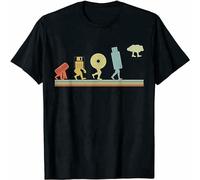 GOUDIDAO Men's Evolution Cloud Coding Programming T-Shirt Black L