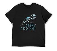 GOUDIDAO Men's Gary Moore Photo T-Shirts Black 3XL