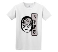 GOUDIDAO Men's Horror Comics Junji Ito Comfortable Cotton T Shirt White L