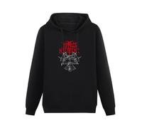 GOUDIDAO Men's Long Sleeve Impaled Nazarene Eight Headed Serpent Hoody Sweatershirt Black L