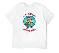 GOUDIDAO Men's Los Pollos Hermanos Logo T Shirt White L