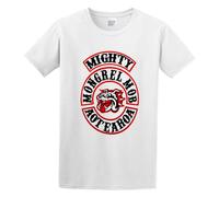 GOUDIDAO Men's Mongrel Mob Aotearoa MC Mighty Club Cotton T Shirt White XXL