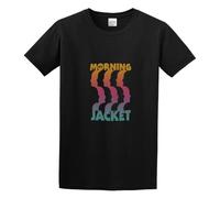 GOUDIDAO Men's My Morning Jacket Face Sequence T Shirt O Neck Black XXL