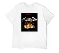 GOUDIDAO Men's Staind Big Graphic Live Concert Pyrotechnic Music Festival 2009 Band Tour Tee Casual T Shirt Print Tops White S
