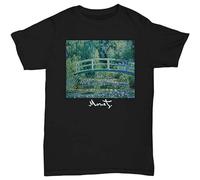 GOUDIDAO Men's The Japanese Bridge By Claude Monet Casual T Shirt Print Tops Black XXL