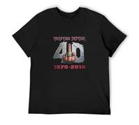 GOUDIDAO Men's Twisted Sister '40 And Fuk It' T-Shirt Black 3XL