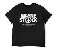 GOUDIDAO Men's Waynes World T-Shirt Wayne Stock Grunge Festive Gift Adult & Kid Tee Top Black L