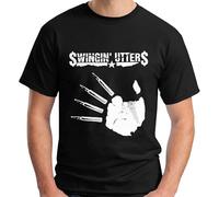 GOUDIDAO Swingin Utters Punk Short Sleeve Black Men's T-Shirt Black L