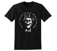 GOUDIDAO Tom Waits Dance Around Your Bones T-Shirt Cotton Mens Black Cool Tee Black S