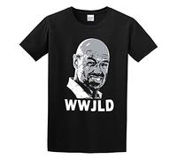 GOUDIDAO What Would John Locke Do Lost Cotton Graphic Printed T-Shirt for Men Black 3XL
