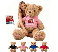 GOUFEISUN Orsacchiotto Gigante Personalizzato 50 cm A 125 cm, Giant Teddy Bear Con Testo E Foto Personalizzabile Come Regali Personalizzati Per Lei Lui Per San Valentino Compleanno Natale