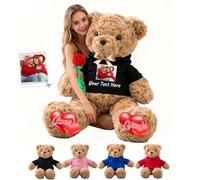 GOUFEISUN Orsacchiotto Gigante Personalizzato 50 cm A 125 cm, Giant Teddy Bear Con Testo E Foto Personalizzabile Come Regali Personalizzati Per Lei Lui Per San Valentino Compleanno Natale