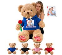 GOUFEISUN Orsacchiotto Gigante Personalizzato 50 cm A 125 cm, Giant Teddy Bear Con Testo E Foto Personalizzabile Come Grande Orsacchiotto Regalo Per Natale San Valentino Compleanno