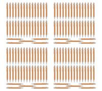 Goufride 140 Pezzi di Forniture per Ufficio e Scuola Penna Sostenibile nel Bambù Penna un Sfera Retrattile Strumento di Scrittura (Inchiostro Nero)