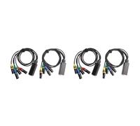 Goufride 2 paia di connettori XLR a 4 canali a 3 pin multi rete Stage e Studio Connection, XLR maschio e femmina cavo Stage Audio RJ45