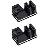 Goufride 2Pezzi Doppio Sata 7Pin Femmina Un Doppio 7Pin Adattatore Ad Angolo di 90 Gradi Scheda Madre Adattatore Sata per Desktop SSD Hdd