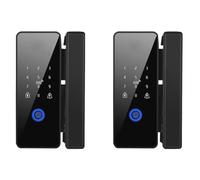 Goufride 2X Tuya Wifi Smart Door Lock Impermeabile Serratura Elettronica per Impronte Digitali per Porte In Vetro, Stile 1