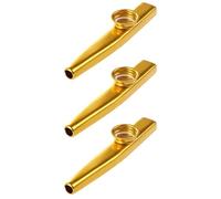 Goufride 3X Dorato Metallo Kazoo Flute Bocca Strumento Musicale