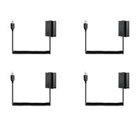 Goufride 4 x cavo di ricarica USB NP-FW50 fittizio filo a molla per accoppiatore DC A7 A7R A7S A7M A7II A7S2 A7M2 A7R2 A6500