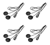 Goufride 4pz 21 POLLICI Lunghezza Filo 1/4 Inch Uscita Jack 2 In 1 Piezo Pickup Disc Trasduttore per Chitarra Violino Ukulele Mandolino Banjo Violoncello (con Coperchio)