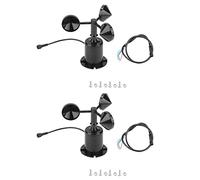 Goufride 4X 0-70M / S Sensore di Velocità del Segnale di Uscita Tipo di Impulso Sensore di Velocità del Un Tre Tazze Anemometro DC5-30V