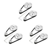 Goufride 6 Kit Ruota Sincrona 20 E 60 Denti Foro 5 mm, Puleggia Dentata Nel Alluminio con 6 Pezzi Lunghezza 200 mm Larghezza 6 mm Cinghia (Foro 5 mm)