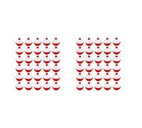 Goufride 60PZ Fishing Bobbers 1 Pollice, Push Button Fishing Floats Rosso E Bianca, Fishing Float E Bobbers