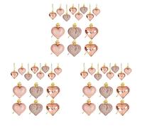 Goufride 72Pcs Ornamenti Un Forma di Cuore di San- nel Rosa Ornamenti di Palline Un Forma di Cuore per Decorazioni Appese All'Albero di Casa