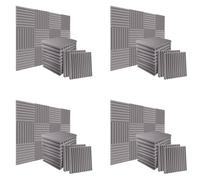 Goufride 96Pack 1 Pollice X 12 Pollici X12 Pollici nel Schiuma Insonorizzata Isolamento Fonoassorbente per Studio di Registrazione, Sala Giochi