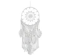 Goufride Acchiappasogni in macramè per Camera da Letto Acchiappasogni per Adulti Decorazione da Parete Boho da Appendere A Parete con Foglie Intrecciate Decorazione per la Casa Durevole