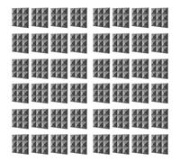 Goufride Confezione da 48 In Schiuma Acustica, In Schiuma Autoadesivi Insonorizzati, per La Decorazione Della Parete, Studio Musicale,Camera da Letto, Casa, 5 X 30 X 30 cm