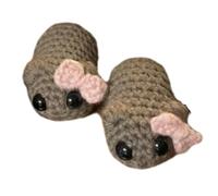 Goufride Criceto Triste, Peluche Criceto Triste, Regalo di Decorazione per Coppia di Criceti Tristi all'Uncinetto, Decorazione Fatta A Mano per Criceti